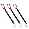 Climbing Button Carabiner Anti-Lost Spring Rope Outdoor Mountaineering Lost Rope Lure Fishing Gear Fishing Accessories Fishing R - Red three loading