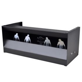 Magnetic Knockdown Pellet Catcher Shooting Target Zombie Design - Grey