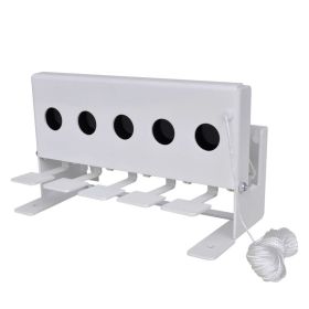 5-hole Drop Target with Reset Cord - White