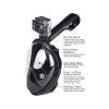 Full Face Snorkel Mask with Optional HD 1080P Action Sports Camera - Mask Only - Black