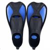1 Pair Kids Lightweight Professional Short Full Foot Fins; Adjustable And Flexible Fins For Diving Training - Black And Yellow 35-36
