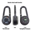 1pc Double-sided Multifunctional Camping Compass; Outdoor Accessories - Black