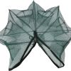 Foldable Fishing Net Trap For Fish Minnow Crab Crayfish Crawdad Shrimp; Dip Cage Collapsible Hexagon 6 Hole Fishing Accessories - Green