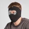 Windproof Face Warm Mask; Winter Ski Breathable Masks Fleece Face Shield Caps With HD Goggles Anti-fog Cycling Balaclava - Black