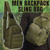 Outdoor Sling Bag Crossbody Pack Chest Shoulder Backpack - Green - Mountaineering Bag