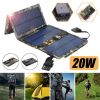 Solar Panel For Travel Foldable Waterproof Portable Plate for Outdoor USB 20W 6W 3W 5V Folding Chargeable for Phone Battery - China - 20W 5V Champagne