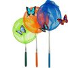 1pc Stainless Steel Nylon Net; Insect Butterfly Catching Net; Fishing Net For Outdoor For Kids Children - Orange