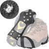 Ice Snow Grips Cleats For Shoes And Boots; Traction Cleat For Winter Outdoor Fishing; Mountaineering - Black - XL