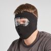 Windproof Face Warm Mask; Winter Ski Breathable Masks Fleece Face Shield Caps With HD Goggles Anti-fog Cycling Balaclava - Grey