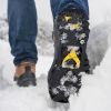 Ice Snow Grips Cleats For Shoes And Boots; Traction Cleat For Winter Outdoor Fishing; Mountaineering - Black - XL