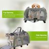Pet Rolling Carrier With Wheels Pet Travel Carrier Transport - Grey - Pet entertainment