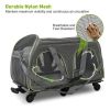 Pet Rolling Carrier With Wheels Pet Travel Carrier Transport - Grey - Pet entertainment