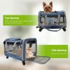 Pet Rolling Carrier With Wheels Pet Travel Carrier Transport - Light Blue - Pet entertainment