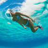 Full Face Snorkel Mask with Optional HD 1080P Action Sports Camera - Mask Only - Pink