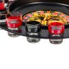 Shot Glass Roulette - Drinking Game Set; Casino Adult Party Games (2 Balls And 16 Glasses) - 1pc