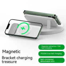 Wireless Power Bank With Cable (Option: White-10000 mA)