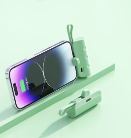 Wireless Capsule Charging Bank 10000mA (Option: Green-Android-5000mAh)