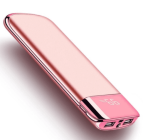 New Mini Creative Mobile Power Charging Bank Digital Display (Option: Rose Red-10000mAh)
