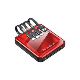 Mini Power Bank Wholesale Share Its Own Line (Option: Martha Red-10000mAh)