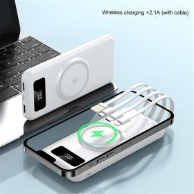 66W Comes With 3 Wires Super Fast Charge 20000mAh Power Bank Large Capacity Mobile Power (Option: White B-30000mAh)